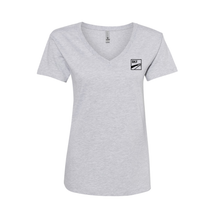 Load image into Gallery viewer, Women’s Fine Jersey Relaxed V T-Shirt
